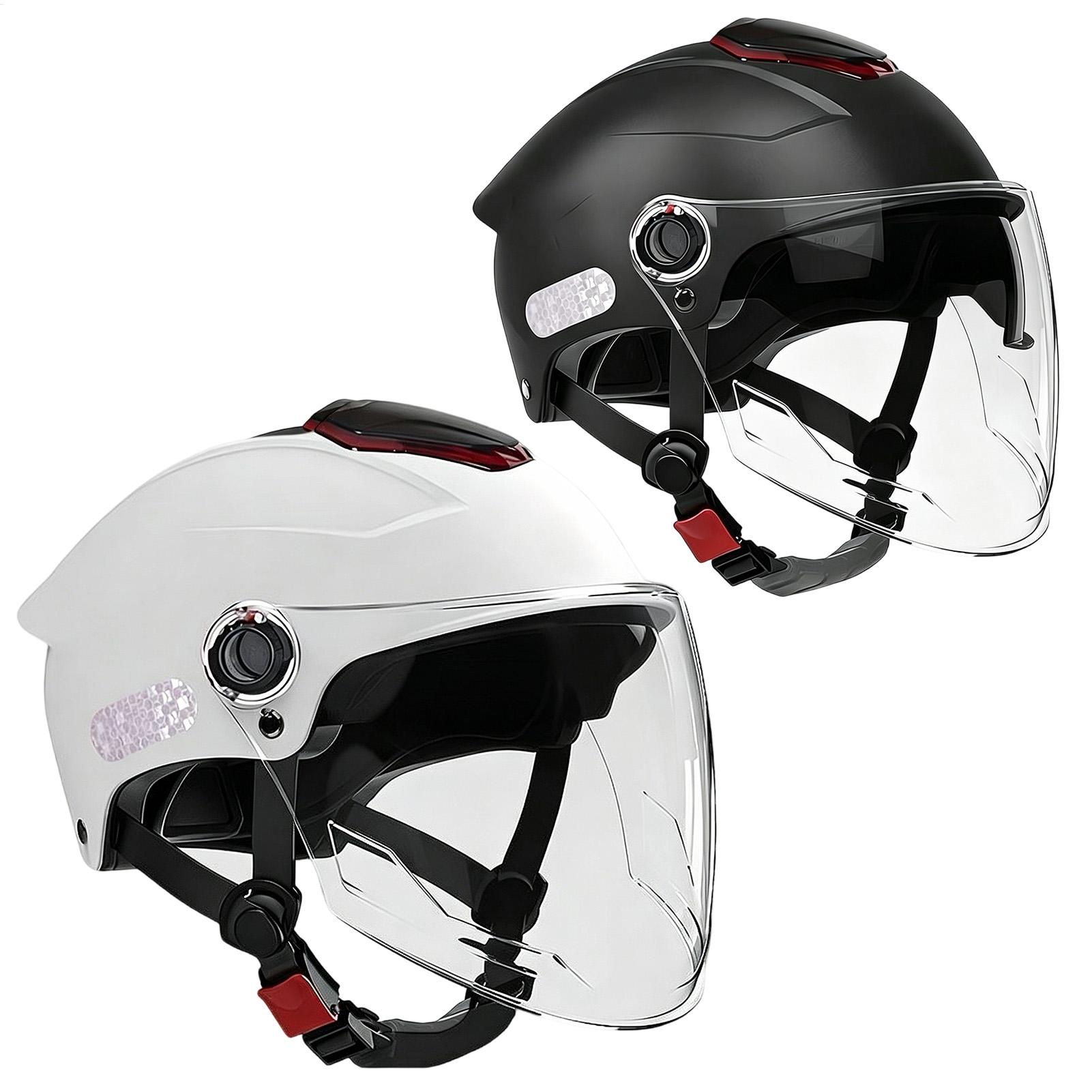 Cycling Commute Gear - Motorcycle Helmet Breathable Shock-Absorbing Headgear Men