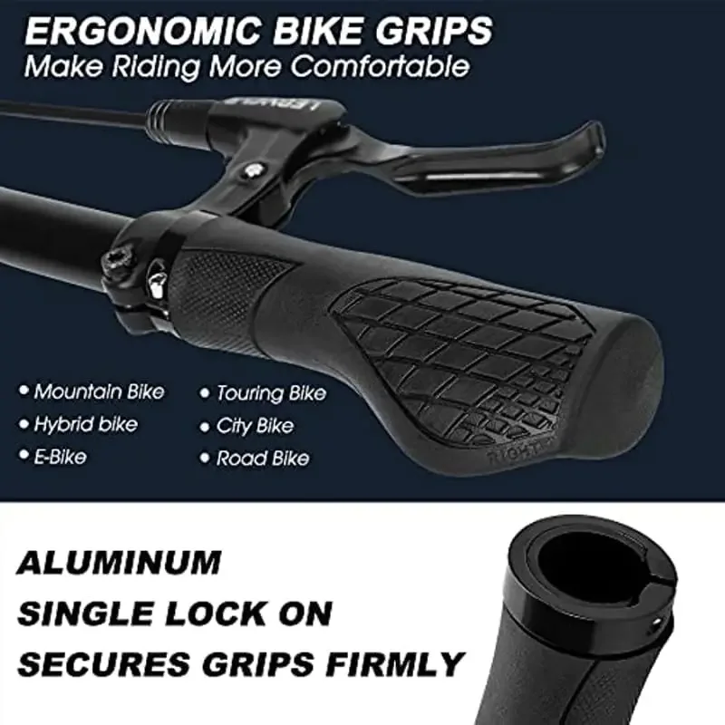 Alloy and Rubber Bike Grips -  - Commuting On Mountain Bike recension och pris