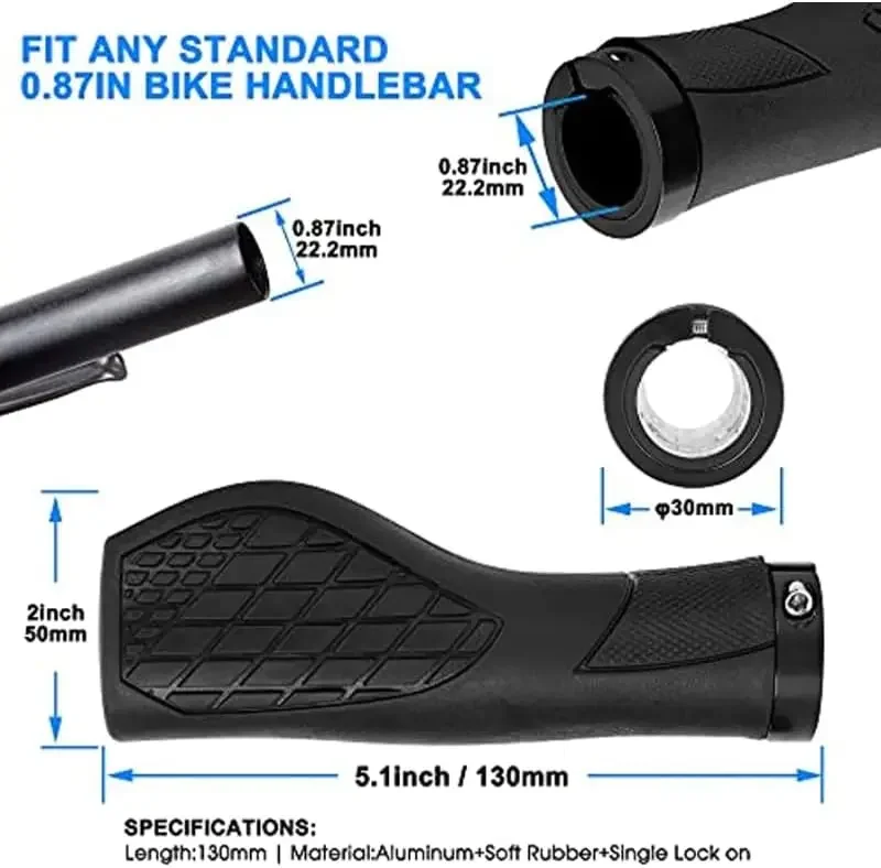Alloy and Rubber Bike Grips -  - Commuting On Mountain Bike recension och pris