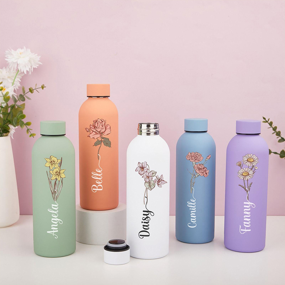 Customized floral water bottle - Commuting By Bike recension och pris