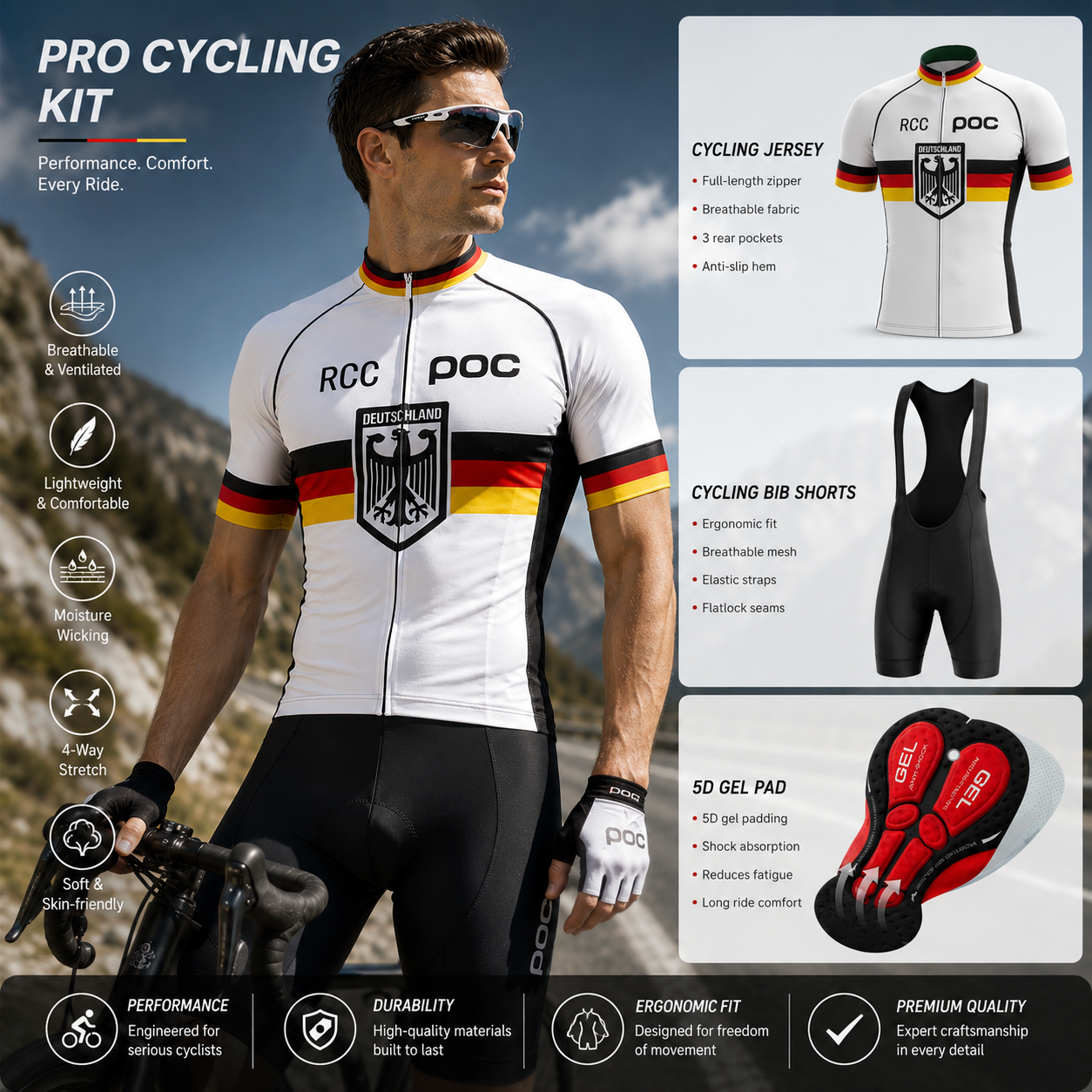 RCC POC 2026 Short Sleeve Men  - Cycling Commuter Trousers recension och pris