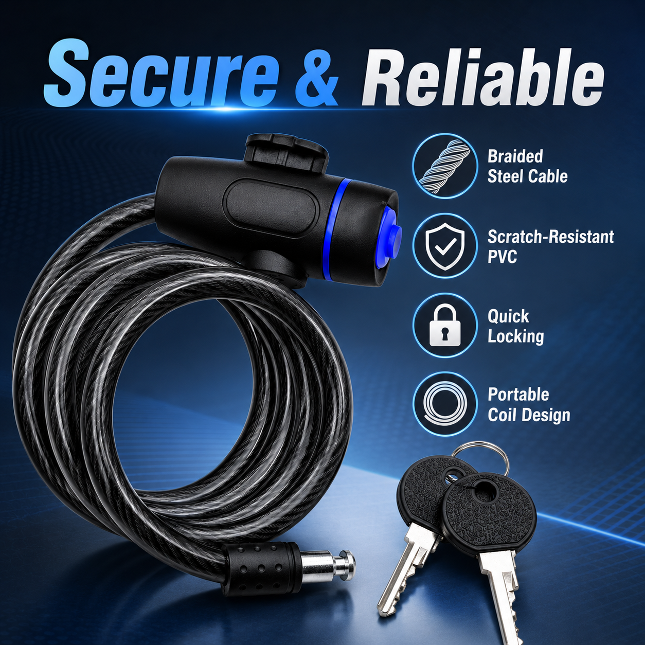 PINMOAP 1PC Universal Bike Loc - Commuter Bike Lock recension och pris