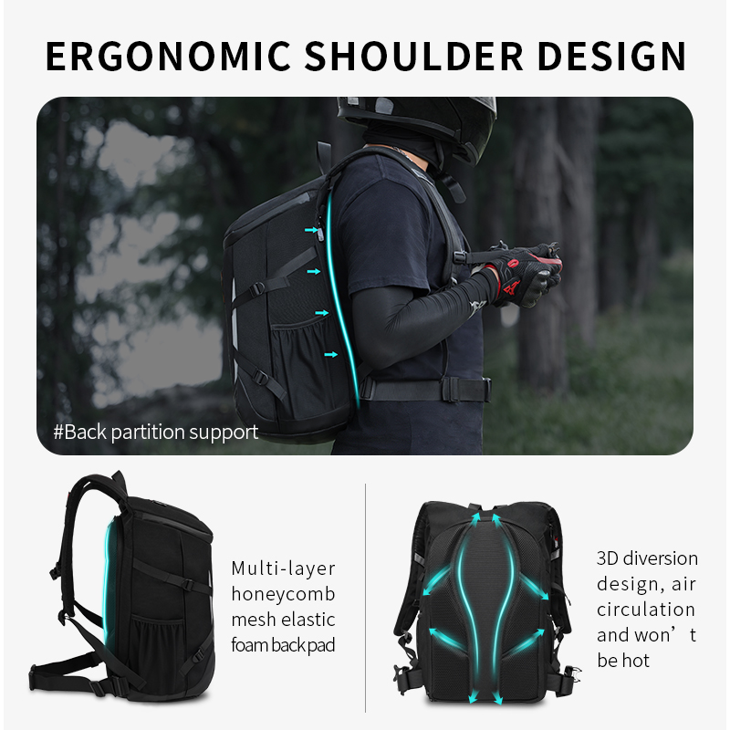 Riding Backpack Motorcycle Hel - Cycling Commuter Backpack Waterproof recension och pris