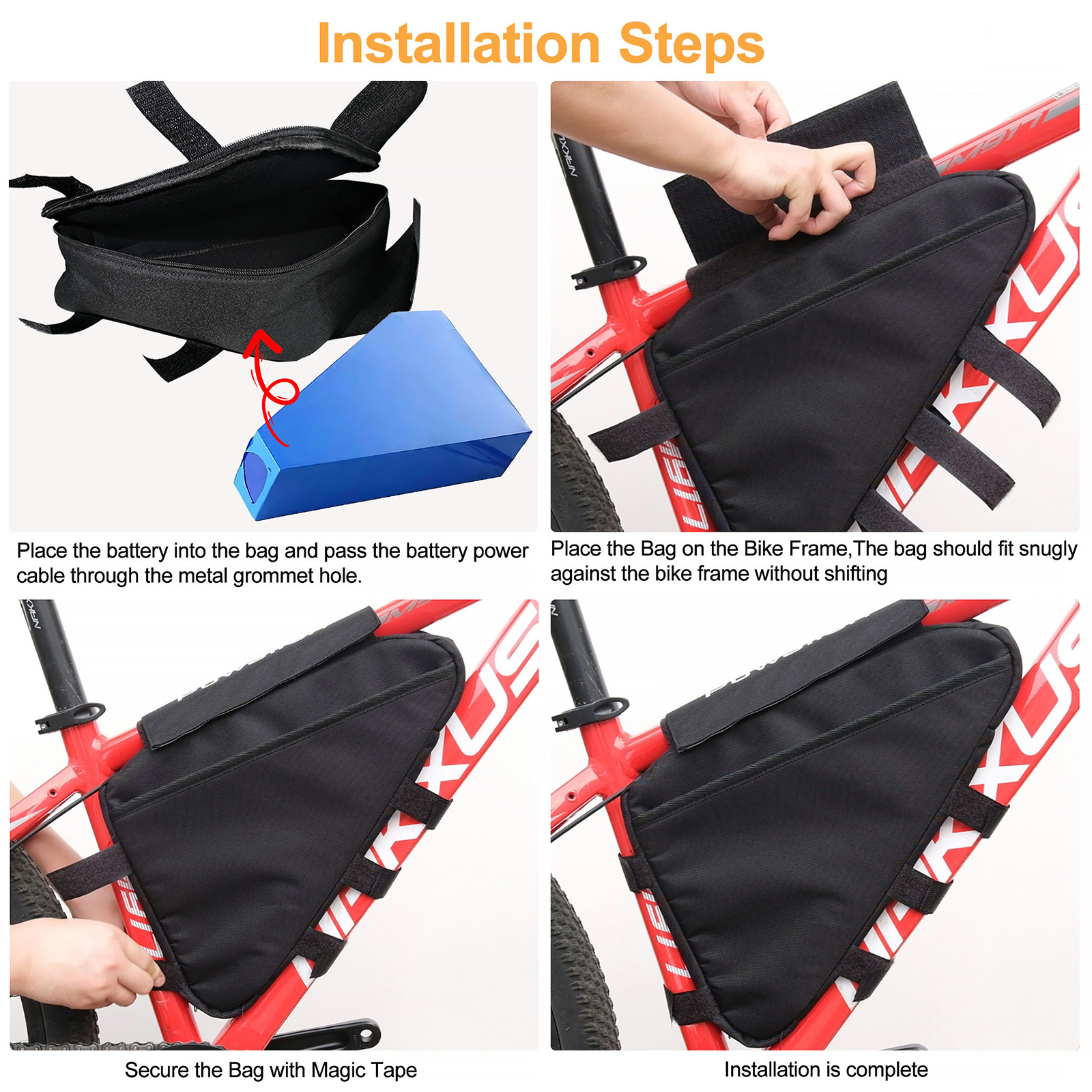 E-Bike Triangle Battery Bag Wa - Cycling Commuter Backpack Waterproof recension och pris
