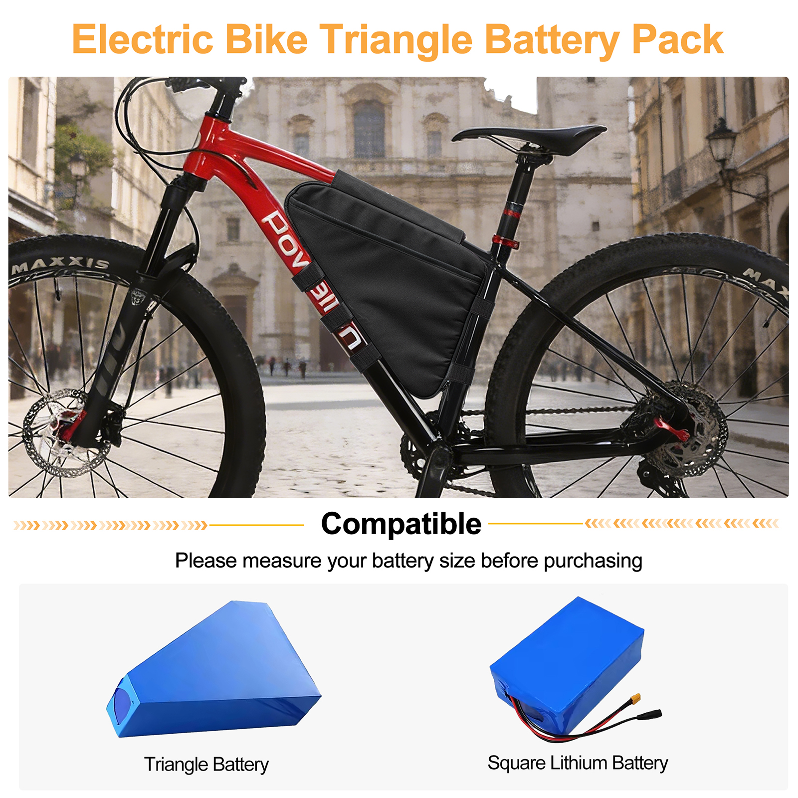 E-Bike Triangle Battery Bag Wa - Cycling Commuter Backpack Waterproof recension och pris
