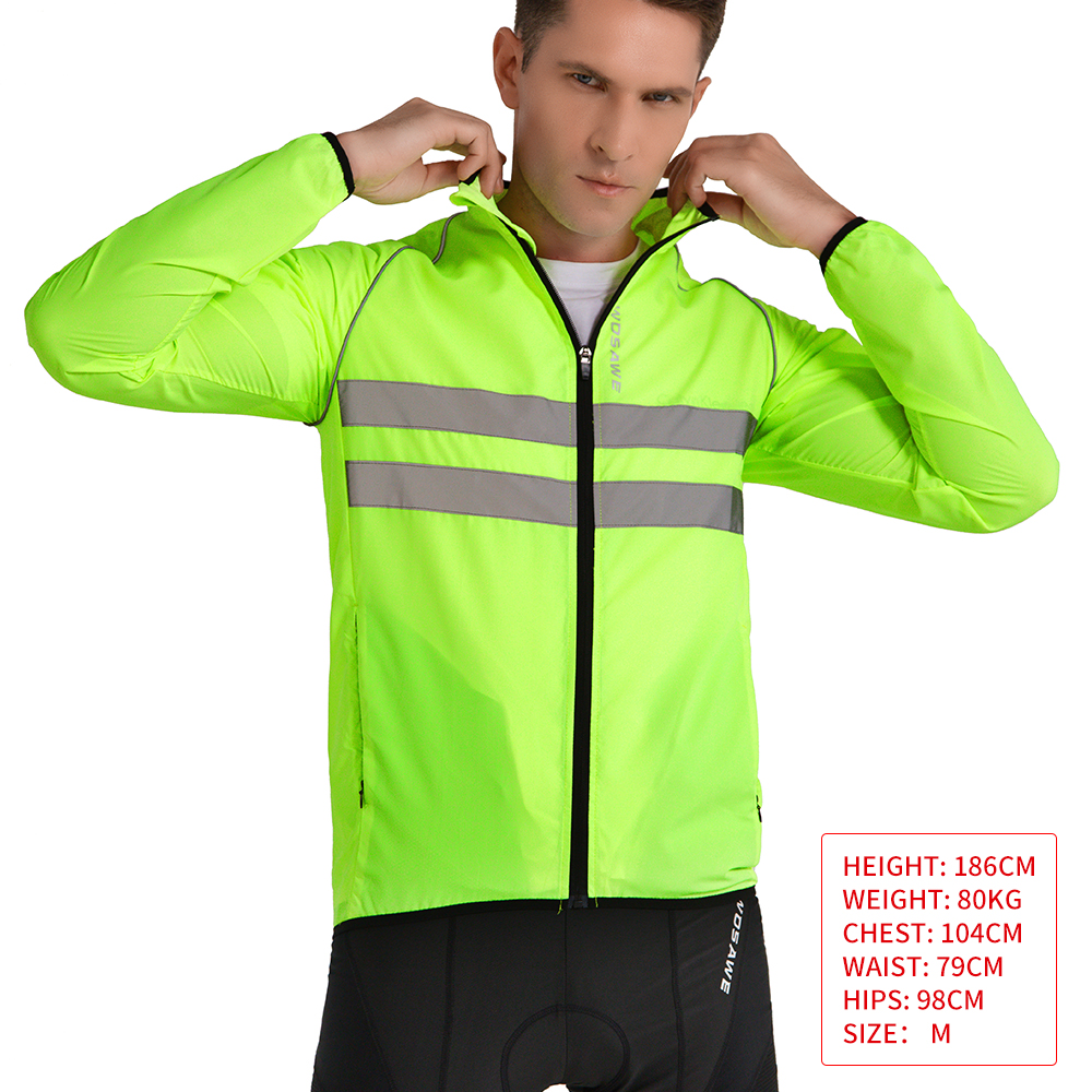 WOSAWE Men Cycling Windbreaker - Cycling Commuter Jacket recension och pris