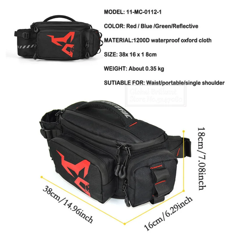 Waterproof Motorcycle Bag Mult - Cycling Commuter Backpack Waterproof recension och pris