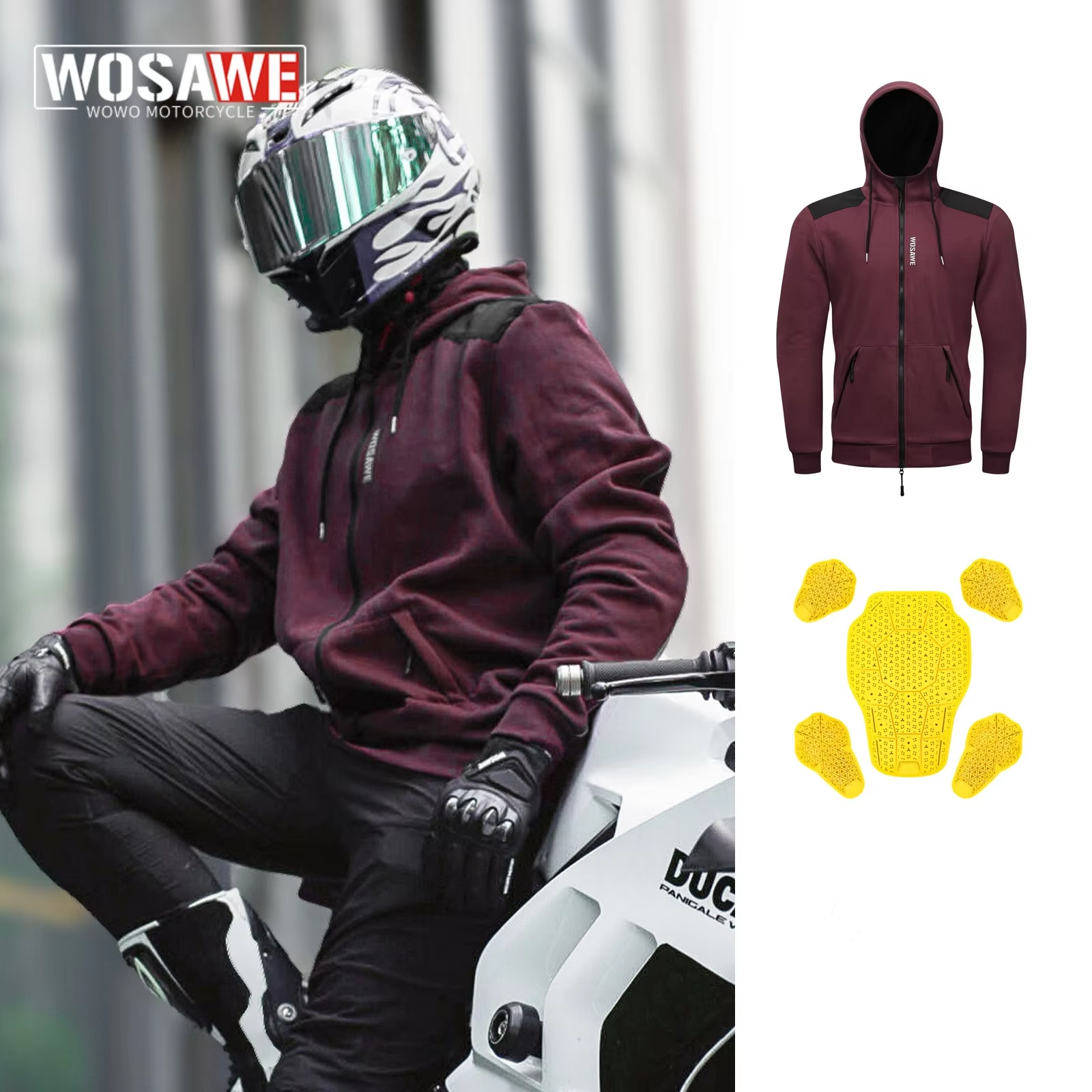 WOSAWE New Motorcycle Jacket W - Cycling Commute Clothes recension och pris