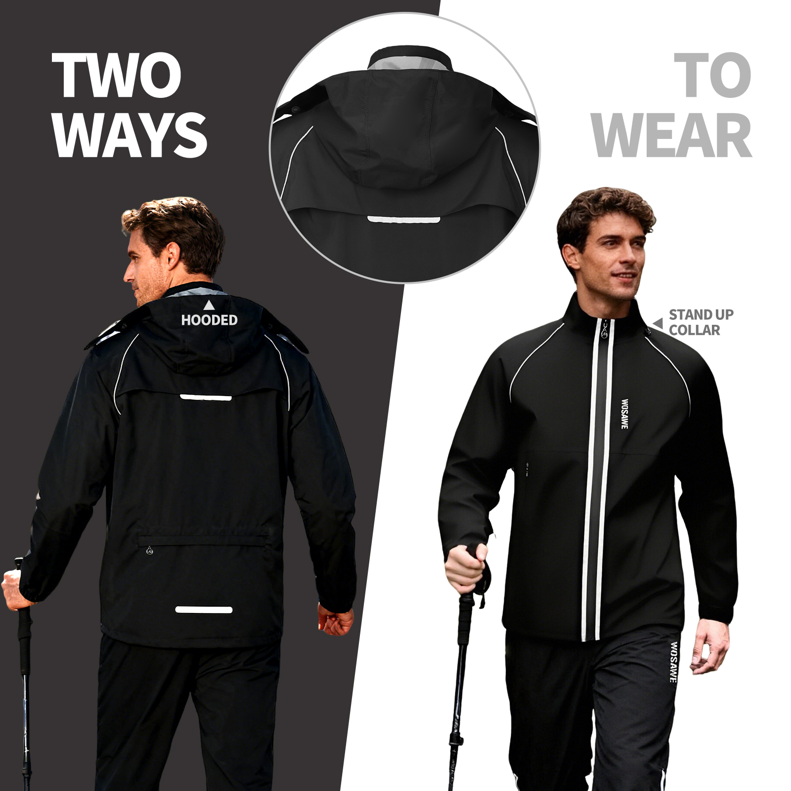 WOSAWE Reflective Motorcycle R - Cycling Commute Jacket recension och pris