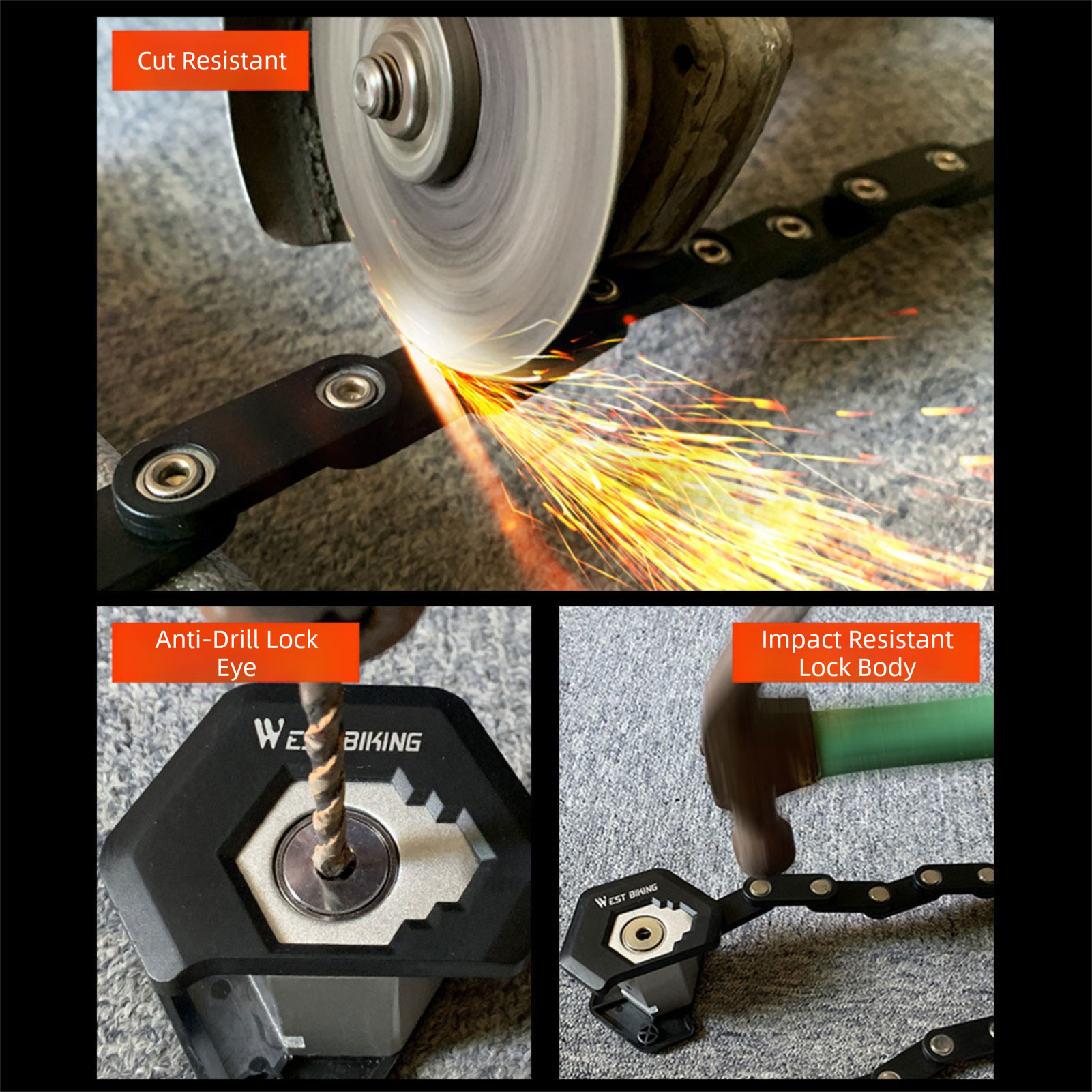 Portable Folding Chain Lock Fo - Commuter Bike Lock recension och pris