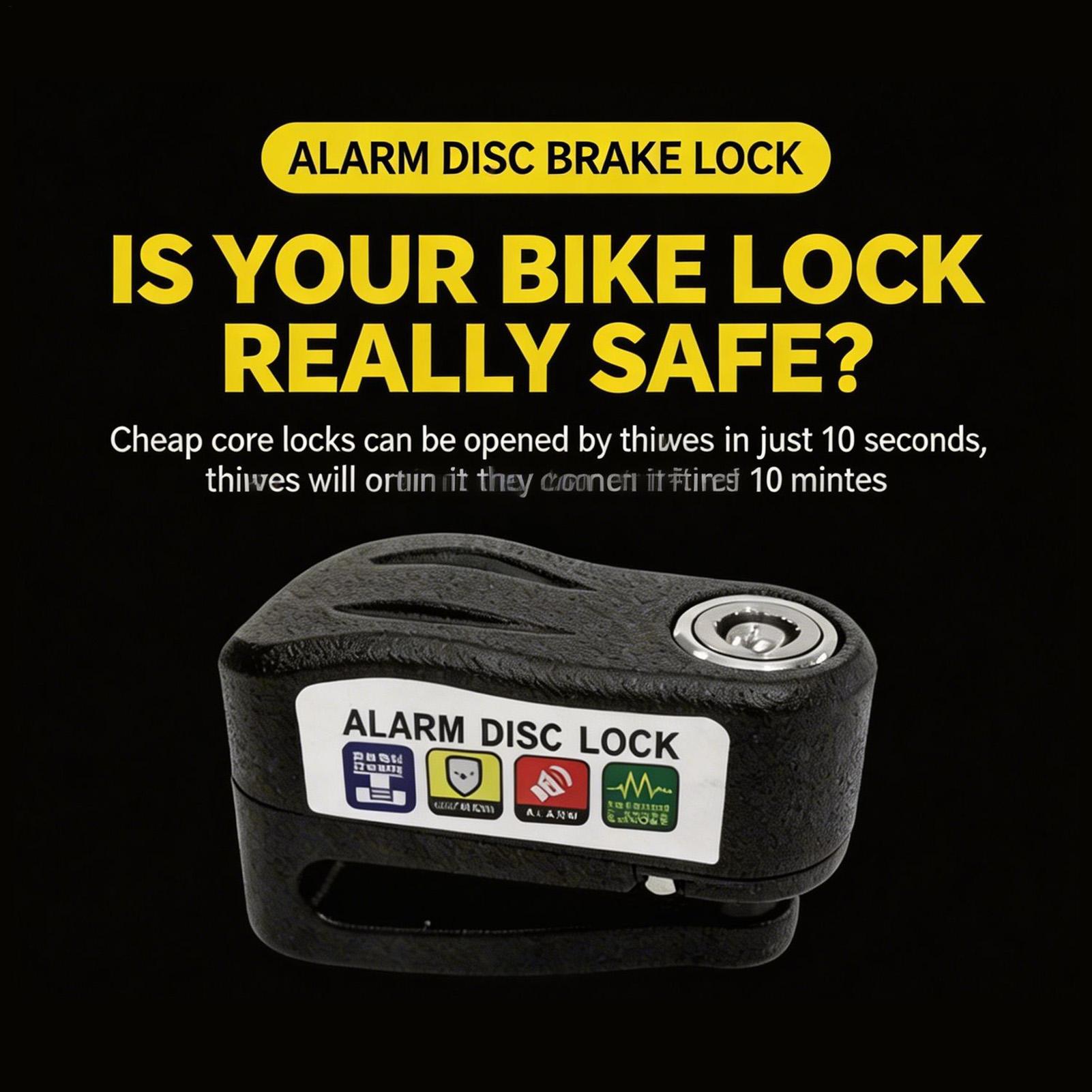 110db Alarm Disc Lock Waterpro - Commuter Bike Lock recension och pris